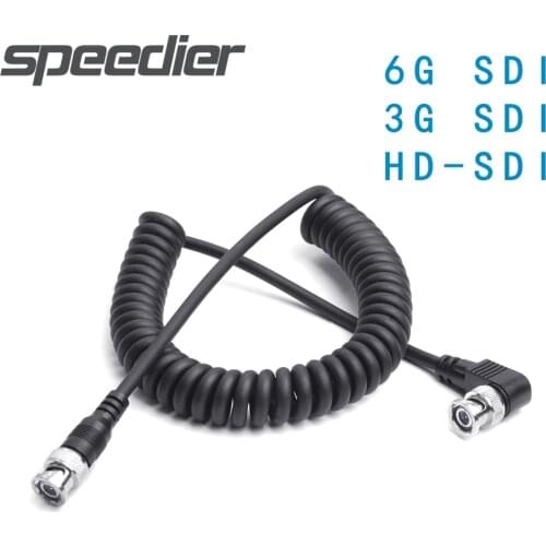 Stretch Coiled broadcast quality 6G 3G HD-SDI 4K HD SDI spring cable monitor image transmission video cable signal 75Ω-3 4K 30P