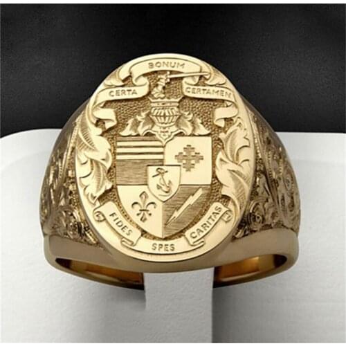 Middle Ages Retro Design Ring For Men History Type Jewelry Coalition Forces Combine Spirit Finger Embellish Birthday Gifts Band