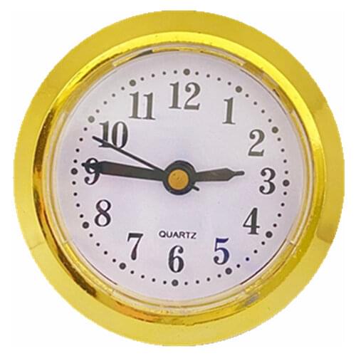 5 Pieces Plastic Gold Rim Out Diameter 50MM Insert Clock for Built - in Clock DIY Craft Desk Clock