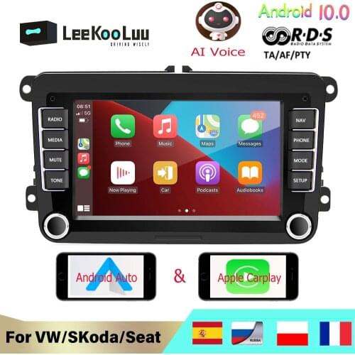 LeeKooLuu Android 2 Din Car Radio GPS Player for Volkswagen VW T5 Polo Golf 5 6 Passat b6 b7 Skoda Octavia Rapid Superb Jetta