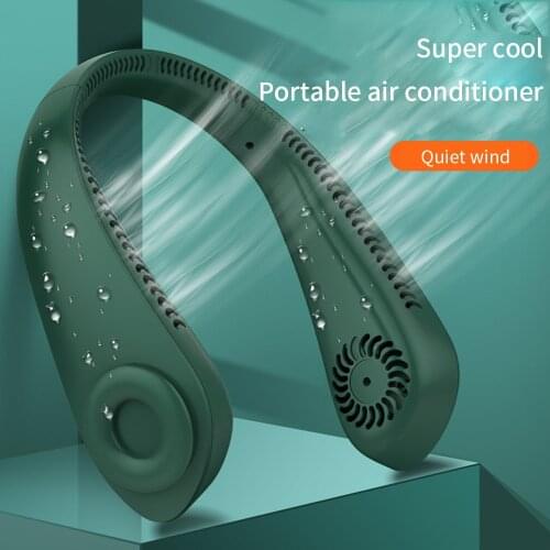 Xiaomi mijia Mini Neck Fan Portable Bladeless USB Rechargeable Mute Sports Fans for Outdoor Ventilador Portatil Abanicos Cooling