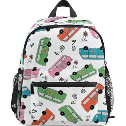 Fashion Children School Bags 3D Cartoon Car Print Kids Backpack Kindergarten Boys and Girls School Bags Mini Backpack Book Bag