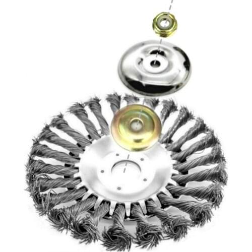 1 Set 150mm/200mm Steel Wire Trimmer Head and Gearbox Fixing Kit Grass Brush Cutter Dust Removal Weeding Plate for Lawnmower