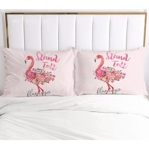 Bedding Pillow Cases Cover 2PCS PillowCase For Bedroom,Home Decoration 70x70cm 50x75cm 50x70cm Size Nordic Pink Flamingo