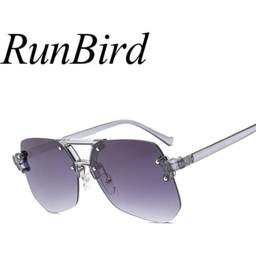 RunBird 2019 New 7 Colors Women Sunglasses Unique Oversize Shield UV400 Gradient Vintage Eyeglasses Frames for Women Men 751R