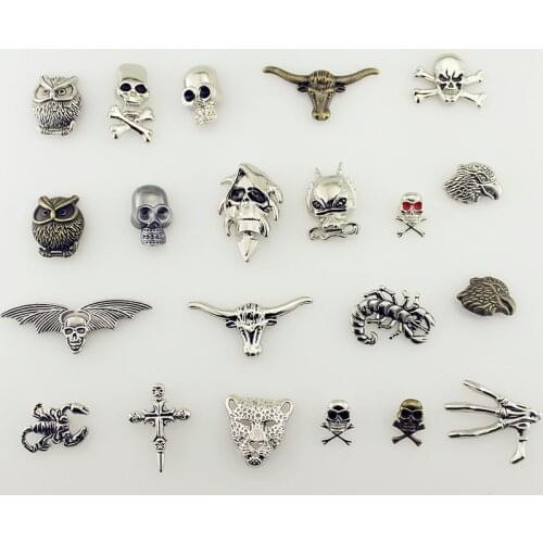 Multiple Designs Punk Rock Skull Animal Spikes For Clothing Tire Studs Rivets For Leather Craft Nightclub Handmade Accessary