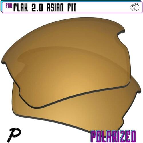 EZReplace Polarized Replacement Lenses for - Oakley Flak 2.0 Asian Fit (AF) Sunglasses - Gunmetal P