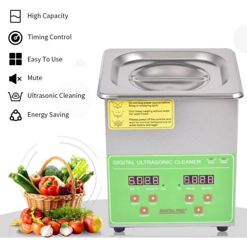 2L 3L 6L 10L 15L Ultrasonic Cleaner Digital Timer Stainless Steel Bath Machine US shipping