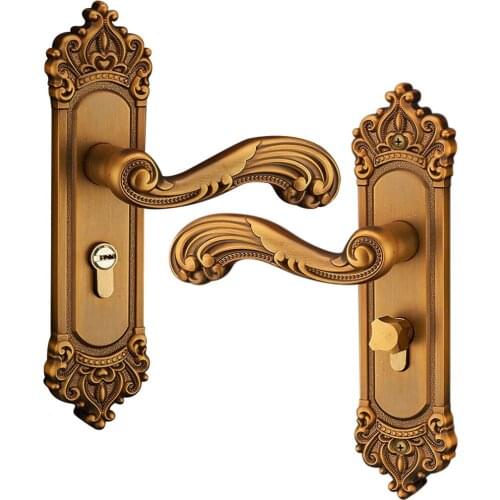 Vintage Retro Mortise Lock Interior Door Lock Latch Bedroom Lever Handleset Door Lock European