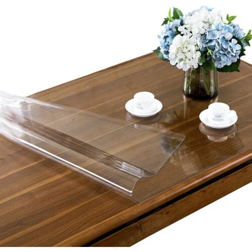 Waterproof PVC Transparent Tablecloth Soft Glass Rectangle table Oil proof cloth Table Cover Decor Kitchen Table cloth