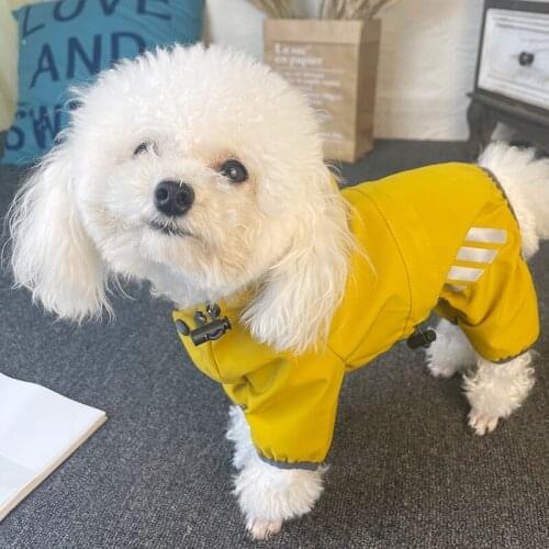 Waterproof Dog Raincoat with Hood Doggy Full Body Raincoat Solid Lightweigt Pet Jacket for Small Medium Dogs Cats Puppy Overall