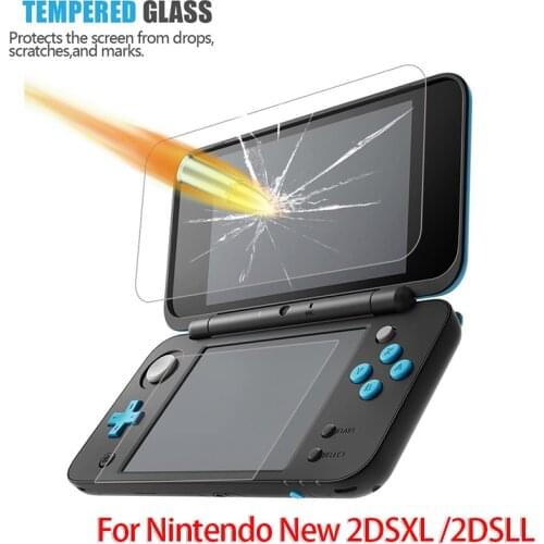 2/4/6PCS Tempered Glass For Nintendo New 2DS XL LL 2DSXL 2DSLL Top+Bottom Screen Protector Game Console Protective Film Guard