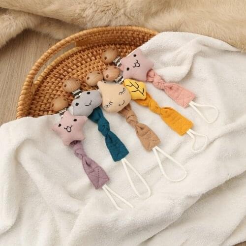 1PC Baby Pacifier Chain Cotton Pacifier Clips Nipple Holder Baby Teething Chain XX9E