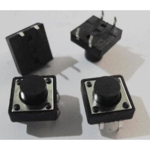100PCS/Lot Push Button Switch 12*12*7 12*12 Light touch switch H= 7mm