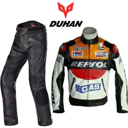 2016 Winter windproof waterproof DUHAN motocross motorcycle jacket pants cross-country moto Cycling jerseys of PU Polyurethane