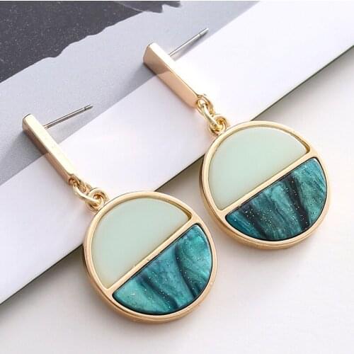 Cute acrylic round earrings for Women pendientes mujer Oorbellen earings jewelry boucle d'oreille femme 2019 kolczyki brincos