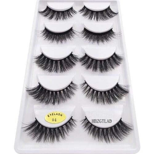 250 pairs/50box 100% Real Mink Fake Eyelashes 3D Natural False Eyelashes 3d Mink Lashes Soft Eyelash Extension Makeup Kit Cilios