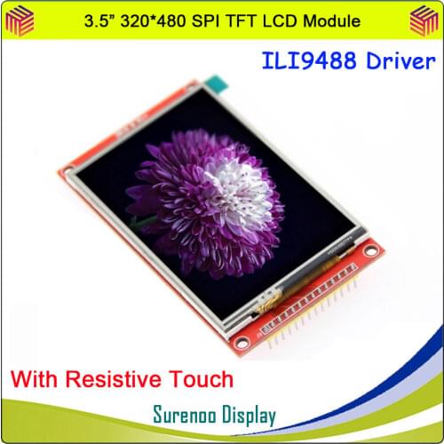 3.5" inch 480*320 MCU SPI Serial TFT LCD Module Display Screen with Touch Panel Build-in Driver ILI9488