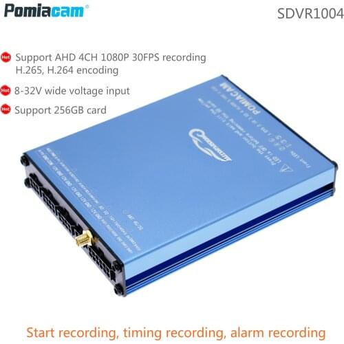 4CH AHD mobile dvr surveillance for truck car Bus Vehicle Mobile SDVR004 Pro 4channel SD Card video recorder for AHD camera