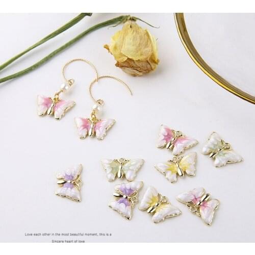 6pcs hot-sales Vintage Fairy Romantic Twinkling Butterfly Earrings For Women Girls Kids Sweet Pendant Diy Earrings Accessories