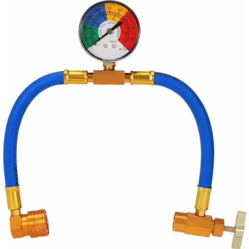 Car Air Conditioning Refrigerant Recharge Measuring Kit Hose Gas Gauge R134a
