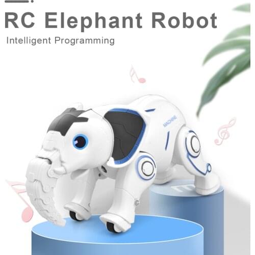 K17 Wireless Elephant Robot RC Robot Bionic Actions Program Sing Dance Tell Story Interactive Toy for Boys Girls Birthday Gift