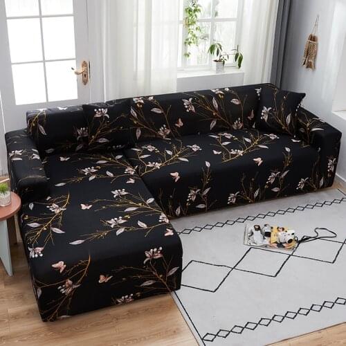 Sofa Cover for Living Room Stretch Printed Sofa Slipcover L shape Corner Sofa Covers funda sofa Elastic Couch Cover 1/2/3/4-seat
