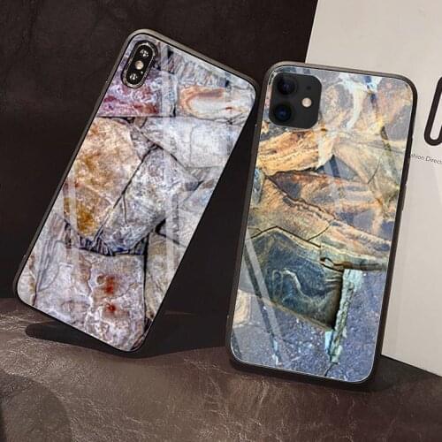 Stone wall art Phone Case Tempered Glass For iPhone 12 Pro Max Mini 11 Pro XR XS MAX 8 X 7 6S 6 Plus SE 2020 case