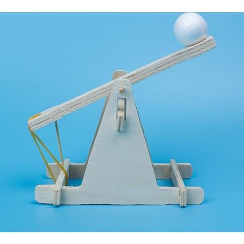 Children Scientific Experiment DIY Trebuchet Toy Model Wooden Handmade Toys Gift Kits