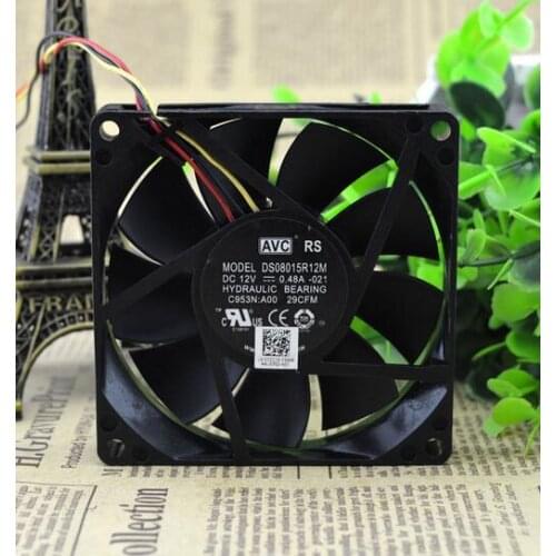 For AVC 8015 8CM DS08015R12M DC 12V 0.48A motherboard, 3-wire hydraulic bearing Cooling fan