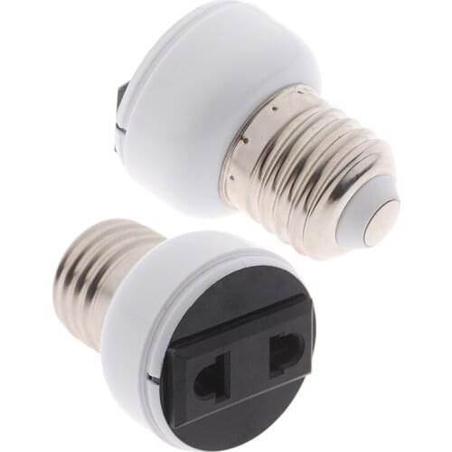 E27 ABS US/EU Plug Connector Accessories Bulb Holder Lighting Fixture Bulb Base Screw Adapter White Lamp Socket
