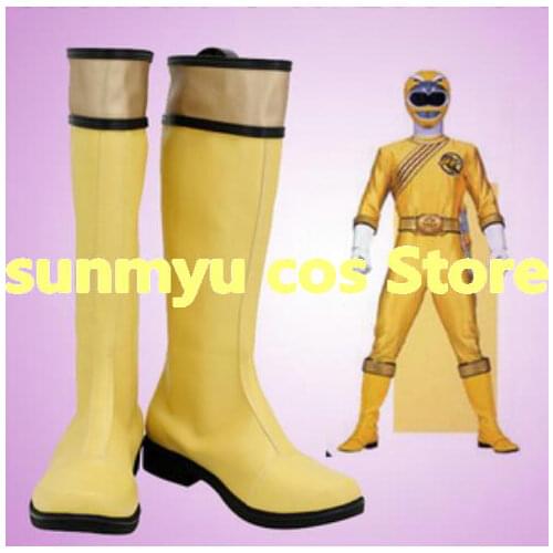 Hyakujuu Sentai Gaoranger Gao Yellow the Noble Eagle Boots Shoes Cosplay Custom Size Halloween