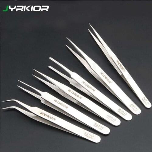 Jyrkior Resists Corrosion Safe Anti-static Tweezer Hardened Maintenance Industrial Steel Stainless Tool Kit