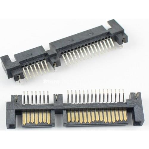 10pcs 7+15 Pin Right Angle SMT Male Sata Connector For 2.5" Hard Drive HDD