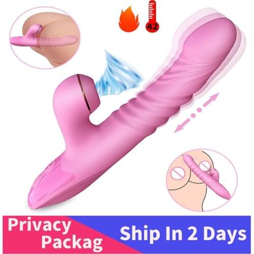 Control Sucking Vibrator for Women Heating Telescopic G Spot Clit Sucker Clitoris Stimulator Dildo Sex Toys Shop Adults Couples