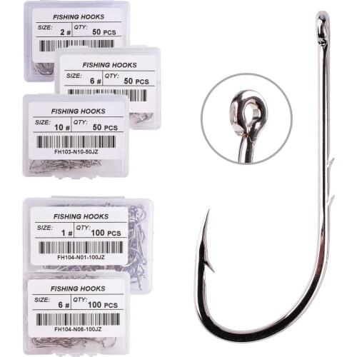 Long Shank Hooks For Fishing Hooks 100pc/ box 1#-10# Fishhook Sharp Barbed Offset Narrow Bait Fishing Hook Tackle Accessories