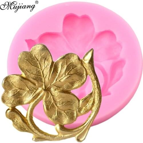 Leaf Clover Medallion Silicone Mold Candy Chocolate Gumpaste Molds Flower Fondant Cake Decorating Tools Resin Clay Jewelry Mold