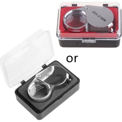 Mini 20X Glass Magnifying Magnifier Jeweler Eye Jewelry Loupe Loop Hot