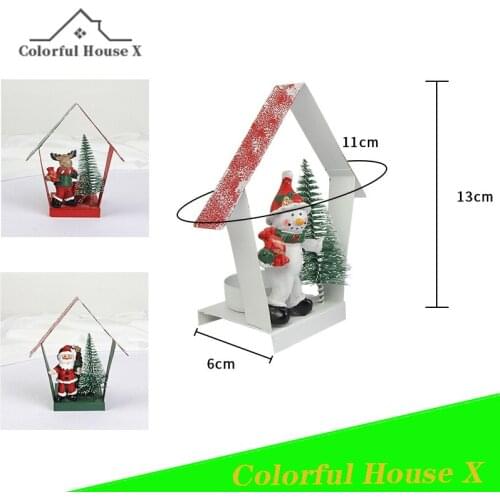 2022 New Year Multifunction Christmas Decorations Old People Elk Snowmen Candlesticks Christmas Items Holiday Home Decorations