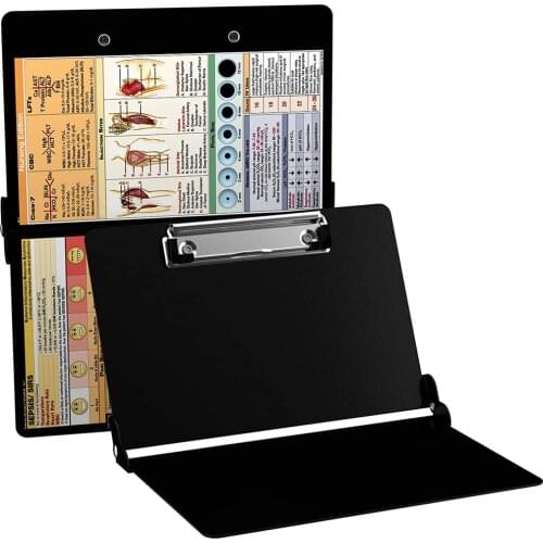New Style Clipboard Nursing Edition Aluminium Alloy Folding Nursing Clipboard With Quick Reference Sheet Writing Pad