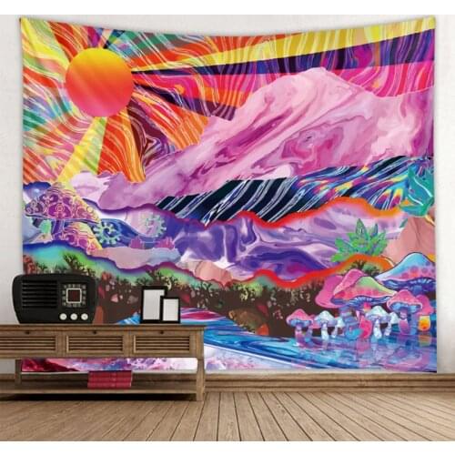 Fiery sun decoration tapestry hippie bohemian wall tapestry gypsy witchcraft wall decoration tapestry bedroom wall tapestry