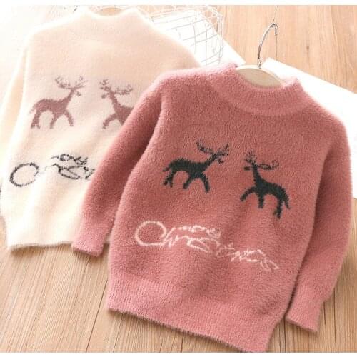 2020 Autumn Winter Kids Thicken Sweater Children New Year Clothing Boys Girls Cotton Pullover Baby Costumes SD76