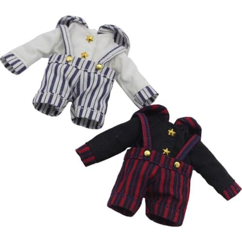 The Stripe Clothes for 1/12 BJD Doll,26Joint Body 15CM Mini Obitsu11 Doll Accessories Toys