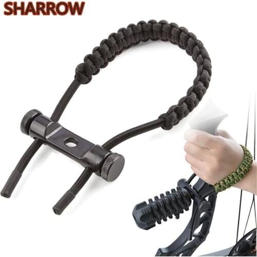 8colors Archery Bow Wrist Strap Compound Bow Shooting Adjustable Nylon Braided Parachute Cord for Sling Shot Hunting Accessories
