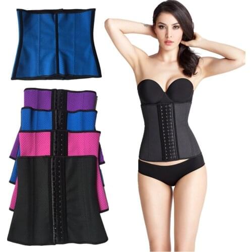 Sport Waist Support Belt 30CM Punching 9 Steels Bone Latex Breathable Rubber Corset Slimming Body Belt Women