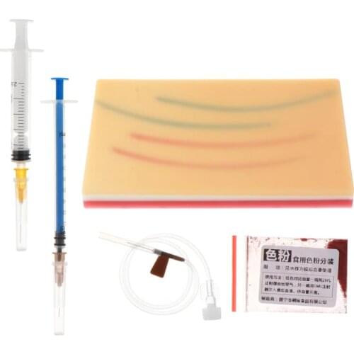 Student Injection Training Pad Model Silicone Human Skin Injection Practice Pad Subcutaneous Injection Vascularized Skin Model