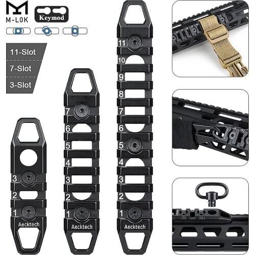 Tactical 3-7-11-Slots M LOK/Keymod Rail Base Segment Handguard Section Metal Rail Aluminum Picatinny Weaver for Hunting CS