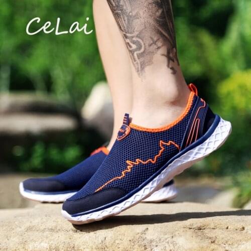 CeLai Fashion Breathable Mesh Men Shoes Non-slip Male Loafers 2021 Summer Big Size 36-46 Unisex multiple colour Water shoe A-047
