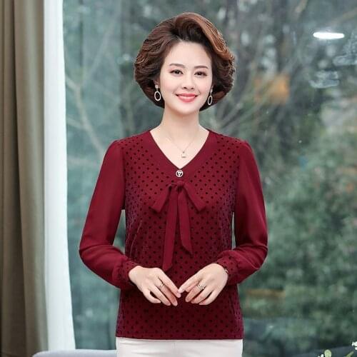 Блузки в горошек TUOMENGKE China At AliExpress