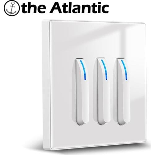 Light Switch With LED Indicator 1 2 3 4 Gang Wall Switch Reset Switch Push Button Piano Key Lamp Light Switches White Glass 16A